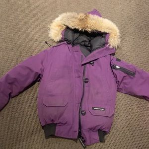 Canada Goose jacket, purple, XS. Could fit pre teen, teen , women